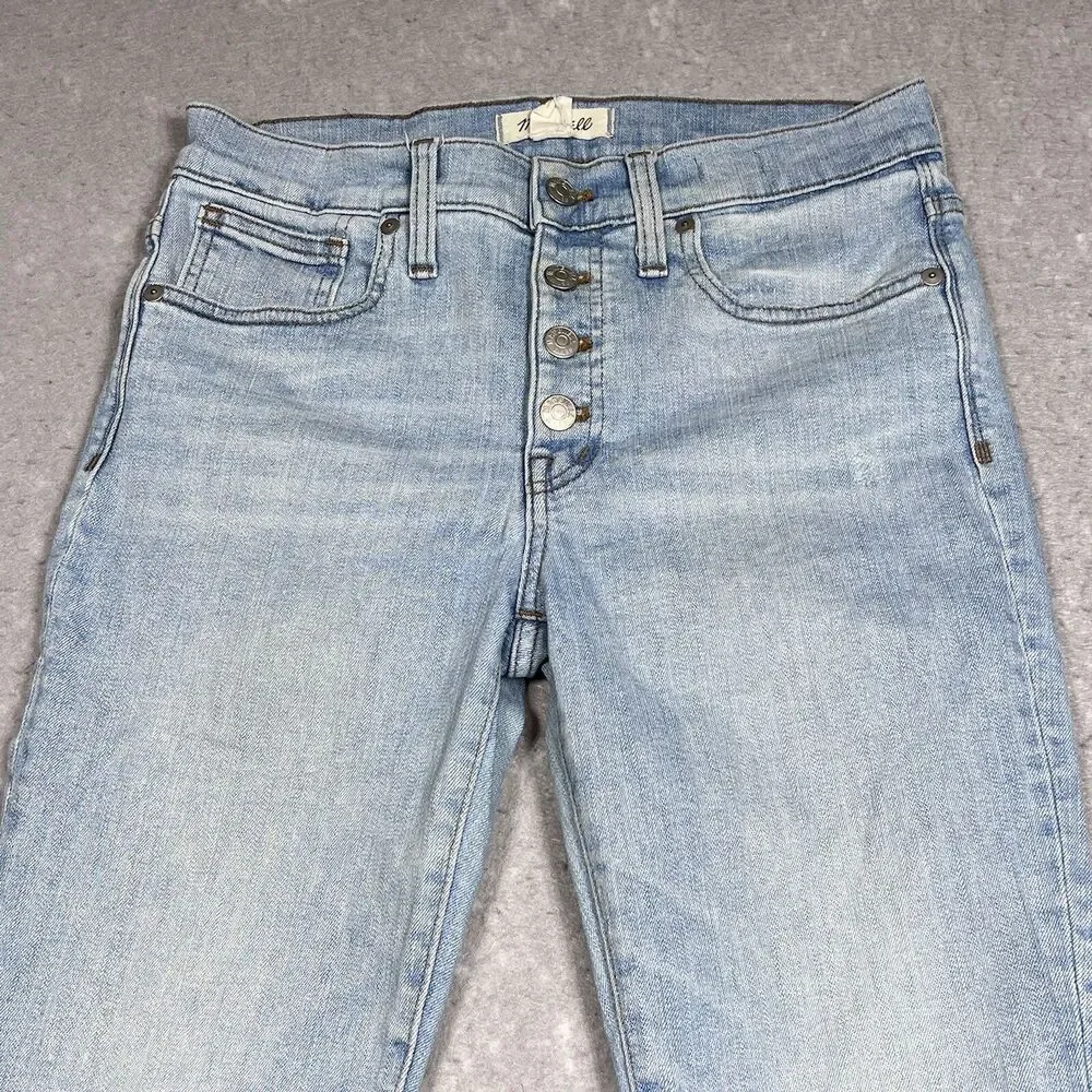 Madewell Jeans Women Sz 28 Blue High Rise Skinny Button Fly Denim Jeans
